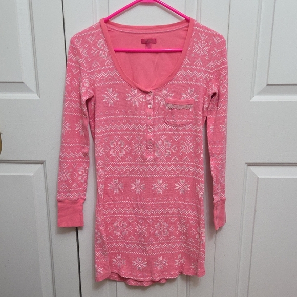 Victoria's Secret Other - Victoria's Secret Thermal Long Sleeve Lounge Pajama Sleep Shirt/ Small